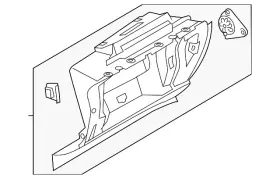 Volkswagen 7p1-857-114-h-4a1 Genuine Glove Box Frame