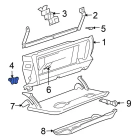 Volkswagen Oe 1j1880324b For Jetta 1999-2005 Glove Box Insulator