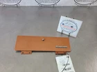 1975 Ford F100 Glove Box Door W/ 'custom' Script Emblem, Orange - Oem Used. Price: $64.95.