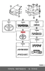 Genuine Oe Emblem, Symbol, 9097502074 For Toyota 90975-02074 Neu. Price: $36.80.