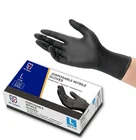 Disposable Nitrile Exam Gloves, 5 Mil Black, Powder-free Heavy Duty Clean New. Price: $8.09.