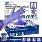 Medical Nitrile Exam Gloves 100 Pcs Powder-free Food-safe Disposable New. Price: $9.68.