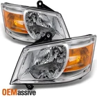 Fit 08-10 Dodge Grand Caravan Clear Replacement Left + Right Side Headlight Pair New. Price: $85.99.