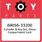 69056-33200 Toyota Cylinder & Key Set, Glove Compartment Lock 6905633200, New Ge. Price: $147.02.