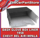 Dash Glove Box Inner Cardboard Insert Liner For 1958 Chevy Bel Air Impala Nomad New. Price: $33.95.