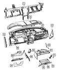 Genuine Mopar Glove Box Door Dampener 5291871AD New. Price: $13.23.