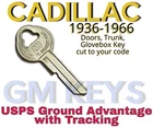 1936-1966 Gm Cadillac Doors Trunk Glovebox Key Cut To Code 9001-9250 New. Price: $11.99.
