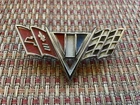 1964 1967 Chevrolet Gm V8 Flag Emblem Fender Badge Ornament (19-84) Used. Price: $16.00.