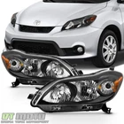 For 2009-2013 Toyota Matrix Black Headlights Headlamps Aftermarket Left+right New. Price: $152.99.
