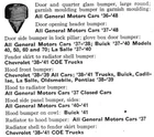 Quarter Glass/door & Glove Box Bumpers! For Classic Chevy Pontiac Buick Olds Etc New. Price: $29.50.