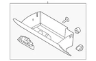 Genuine Ford Glove Box Assembly BA8Z-7406024-AA New. Price: $73.35.