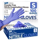 Medical Nitrile Exam Gloves, Blue Iris, Powder-free Food-safe Disposable New. Price: $65.98.