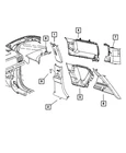 Genuine Mopar Pillar Molding Left 1AX79HDAAE New. Price: $106.38.
