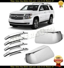 For 2015-2020 Chevy Tahoe Chrome Top Half Mirror+full 4DR Handle Cover No Smart New. Price: $42.99.