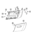 Genuine Mopar Opening Glove Box 6WJ86SA5AC New. Price: $36.69.