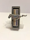 1969 Ford Mustang Grille Emblem Corral Pony Assy C9ZB-8B369-B Plate C9ZB-8A185-A Used. Price: $24.00.