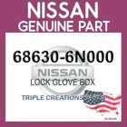 Genuine Nissan 68630-6N000 Lock Glove Box 686306N000 Oem New. Price: $32.54.