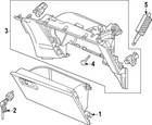 Genuine Honda Glove Box Housing 77502-3A0-A01ZA New. Price: $98.89.