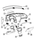 Genuine Mopar Instrument Panel Applique 68159568AA New. Price: $312.97.
