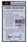 Jack Instruction Decal 1975-1978 Ford F100 F150 F250 And F350 Pickup Trucks New. Price: $20.89.