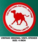 The Red Camel Battery Batterie Vintage Original Vinyl Decal Sticker - Automotive Used. Price: $7.22.