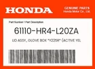 Honda Genuine Lid Assy., Glove Box *Y225R* (active Yellow R) 61110-HR4-L20ZA New. Price: $11.32.