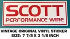 Scott Performance Wire Vintage Original Vinyl Decal Sticker - Racing Engine Used. Price: $7.23.