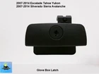 15296555 07 To 14 Silverado Tahoe Yukon Suburban Glove Box Latch Lock Black Used. Price: $39.00.