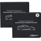 Andalus Auto Registration & Insurance Card Holder Black 2-PACK, New. Price: $9.08.