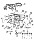 Genuine Mopar Glove Box Door 7EH07HL1AA New. Price: $191.40.