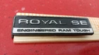 1980'-1990 Dodge Truck Mopar Royal Engineered Ram Tough Dash Emblem Used. Price: $11.24.