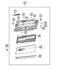 Genuine Mopar Glove Box Door Latch Striker 68565288AA New. Price: $14.67.