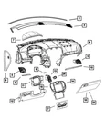 Genuine Mopar Instrument Panel Applique 68159569AA New. Price: $238.50.