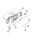 Genuine Mopar Console Mat 5ND12JXWAA New. Price: $12.60.