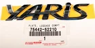 75442-52210 Toyota Genuine Plate, Luggage Compartment Door Name, NO.2 New Oem. Price: $54.40.