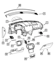 Genuine Mopar Instrument Panel Applique 68346967AA New. Price: $48.88.