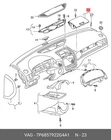 Genuine Vw Touareg MK2 Top Dashboard Storage Compartment 7P6857922G4A1 Neu. Price: $499.07.