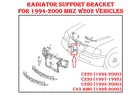 Radiator Support Bracket Strut For 1994-2000 Mercedes-benz W202 Vehicles Genuine New. Price: $47.77.