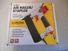 Central Pneumatic 18 Gauge 2IN1 Air Nailer 64268 New Box Open. Price: $52.49.