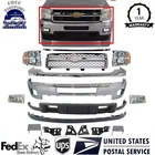 Front Bumper Chrome & Grille Kit For 2011-2014 Chevrolet Silverado 2500 3500 Hd New. Price: $1220.00.